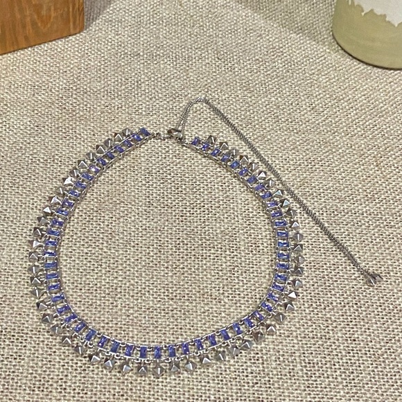 Kendra Scott Oscar Silver Adjustable Chocker Necklace in Lilac Crystal - Picture 8 of 10